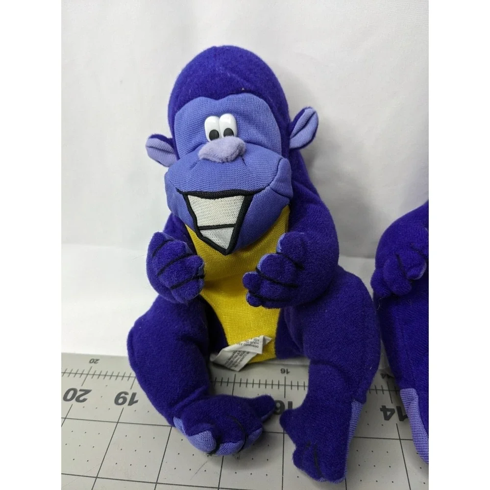 Purple Plush Gorilla Drug Rep Pharma Lot of 2 Stuffed Animal Toy